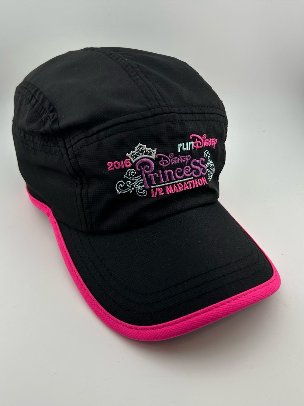 2016 runDisney Disney Princess Half Marathon Hat Black Pink Running Cap